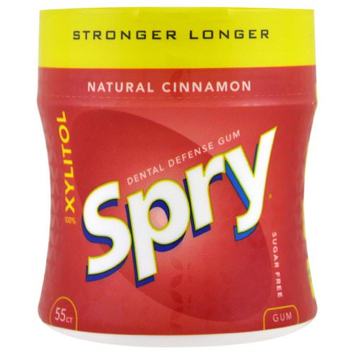 Xlear, Spry, Stronger Longer Dental Defense Gum, Natural Cinnamon, Sugar Free, 55 Count Review