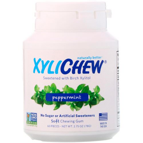 Xylichew, Sweetened with Birch Xylitol, Peppermint, 60 Pieces, 2.75 oz (78 g) Review