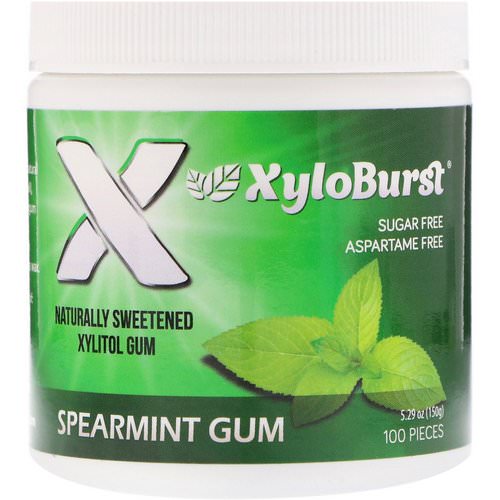 Xyloburst, Xylitol Chewing Gum, Spearmint, 5.29 oz (150 g), 100 Pieces Review