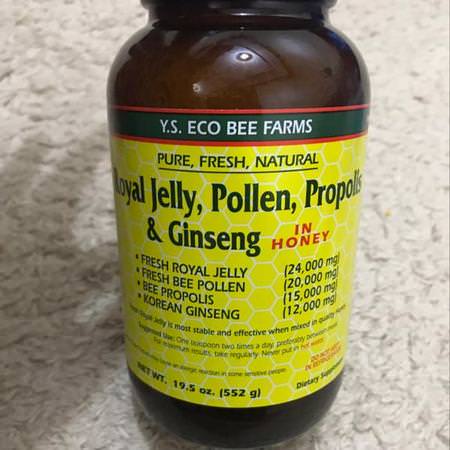 Y.S. Eco Bee Farms, Royal Jelly, Pollen, Propolis & Ginseng in Honey, 1.2 lbs (552 g) Review