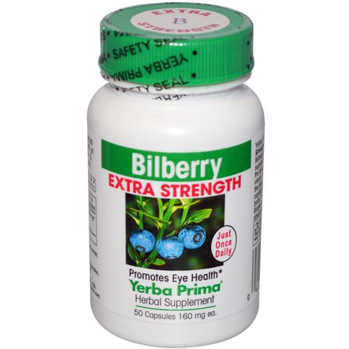 Yerba Prima, Bilberry Extra Strength, 160 mg, 50 Capsules Review