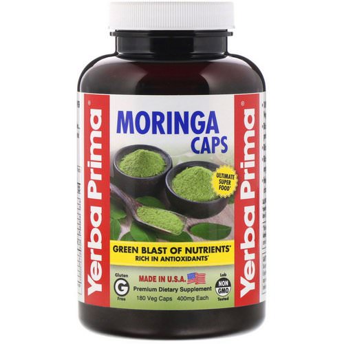 Yerba Prima, Moringa Caps, 400 mg, 180 Veg Caps Review