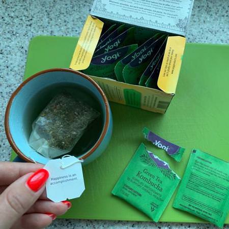 Yogi Tea, Organic, Green Tea Kombucha, 16 Tea Bags, 1.12 oz (32 g) Review