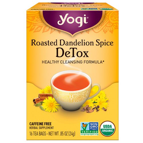 Yogi Tea, Roasted Dandelion Spice Detox, Caffeine Free, 16 Tea Bags, 0.85 oz (24 g) Review