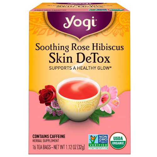 Yogi Tea, Skin DeTox, Soothing Rose Hibiscus, 16 Tea Bags, 1.12 oz (32 g) Review