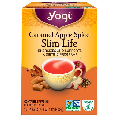 Yogi Tea, Slim Life, Caramel Apple Spice, 16 Tea Bags, 1.12 oz (32 g) Review