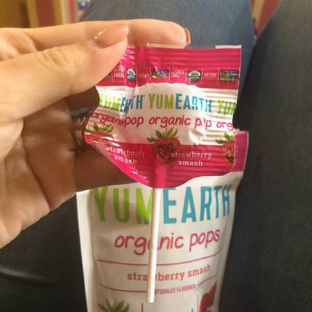 YumEarth, Organic Strawberry Pops, Strawberry Smash, 14 Pops, 3 oz (85 g) Review