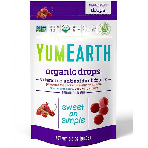 YumEarth, Organic Vitamin C Drops, Anti-Oxifruits, 3.3 oz (93.6 g) Review