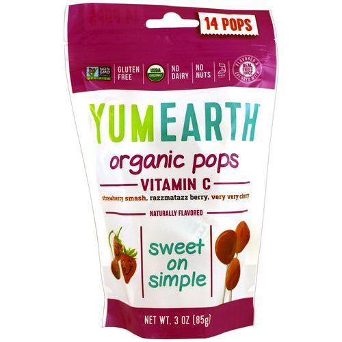 YumEarth, Organic Vitamin C Pops, 14 Pops, 3 oz (85 g) Review