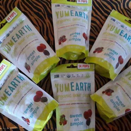 YumEarth, Organics, Sour Pops, Assorted Flavors, 14 Pops, 3 oz (85 g) Review