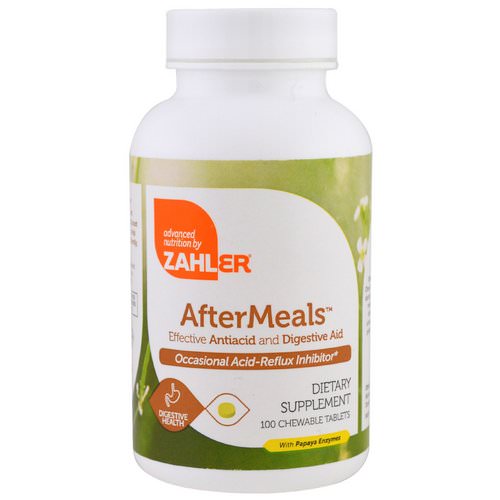 Zahler, AfterMeals, Effective Antiacid and Digestive Aid, 100 Chewable Tablets Review