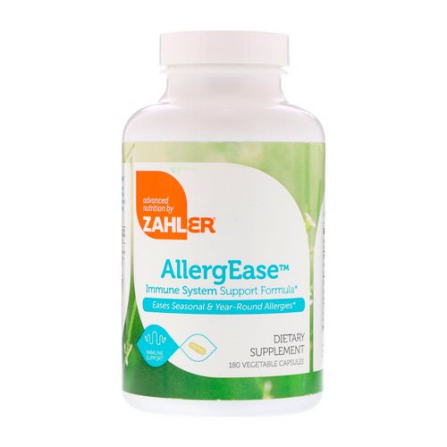 Zahler, AllergEase, Immune System Support Formula, 180 Vegetable Capsules Review