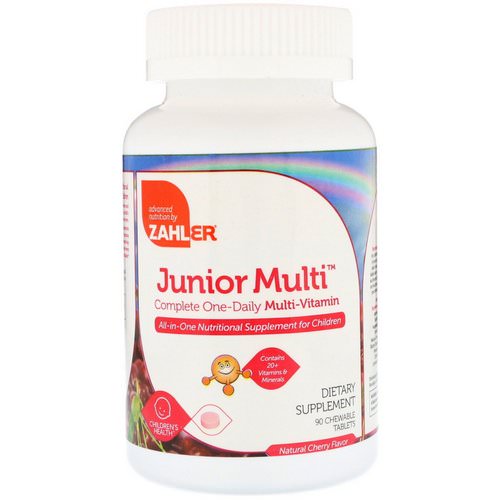Zahler, Junior Multi, Complete One-Daily Multi-Vitamin, Natural Cherry Flavor, 90 Chewable Tablets Review