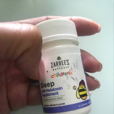 Zarbee's, Children's, Sleep with Melatonin Supplement, Natural Grape, 30 Chewable Tablets Review