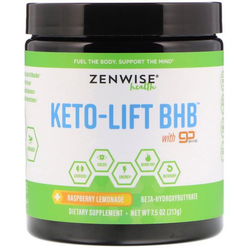 Zenwise Health, Keto-Lift BHB, Beta-Hydroxybutyrate, Raspberry Lemonade, 7.5 oz (213 g) Review