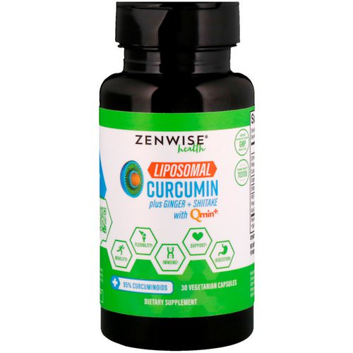Zenwise Health, Liposomal Curcumin Plus Ginger + Shiitake with Qmin+, 30 Vegetarian Capsules Review