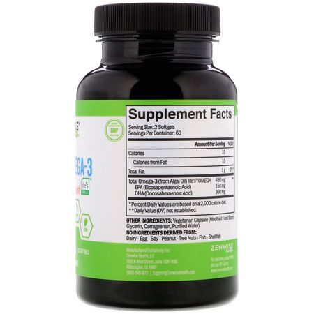 Algae Omega-3, Omegas EPA DHA, Fish Oil, Supplements