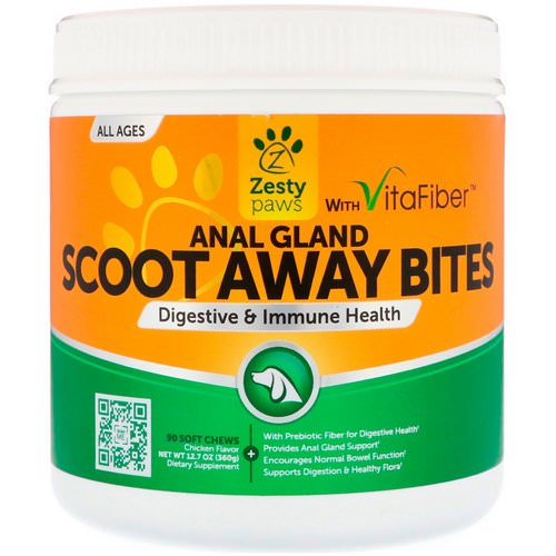 Zesty Paws, Scoot Away Bites, Digestive & Immune Health, for Dogs, All Ages, Chicken Flavor, 90 Soft Chews Review