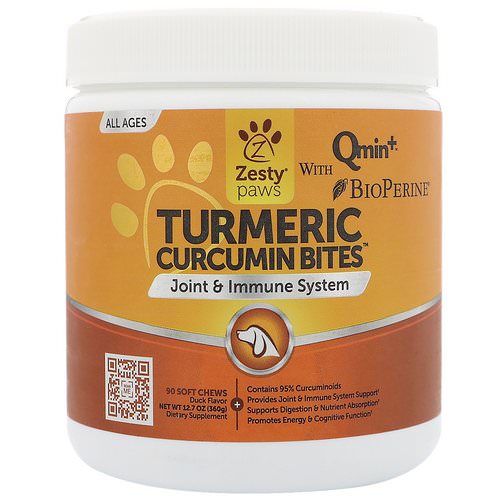 Zesty Paws, Turmeric, Curcumin Bites For Dogs, Joint & Immune Support, All Ages, Duck Flavor, 90 Soft Chews Review