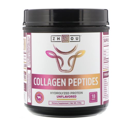Zhou Nutrition, Collagen Peptides, Hydrolyzed Protein, Unflavored, 1.1 lbs (510 g) Review