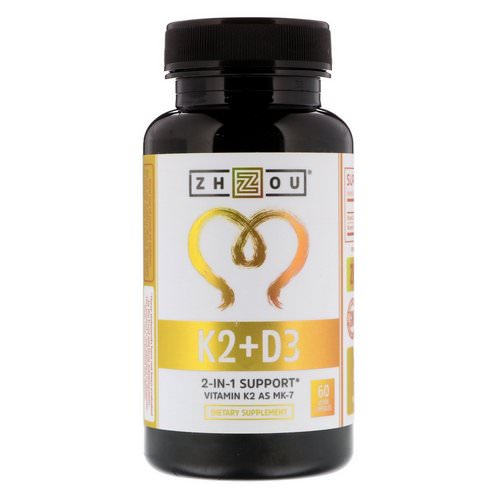 Zhou Nutrition, K2 + D3, 2-In-1 Support, 60 Veggie Capsules Review