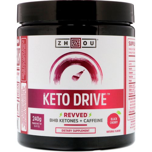 Zhou Nutrition, Keto Drive, Revved, Black Cherry, 8.47 oz (240 g) Review