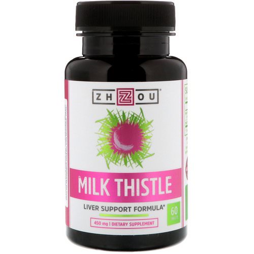Zhou Nutrition, Milk Thistle, Live Support Formula, 450 mg, 60 Tablets Review