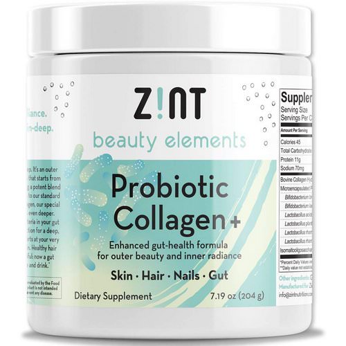 Zint, Probiotic Collagen +, For Skin, Hair, Nails, Gut, 7.19 oz (204 g) Review