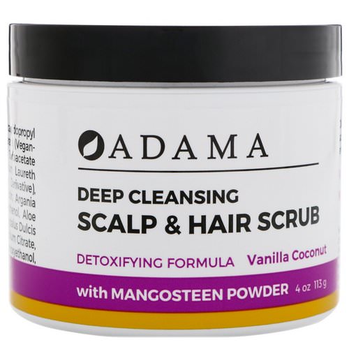 Zion Health, Adama, Deep Cleansing Scalp & Hair Scrub, Vanilla Coconut, 4 oz (113 g) Review