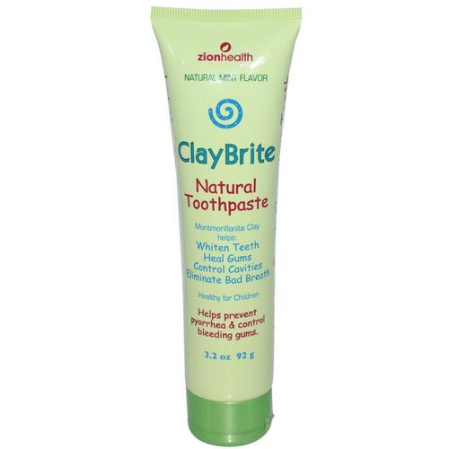 Zion Health, ClayBrite, Natural Toothpaste, Natural Mint Flavor, 3.2 oz (92 g) Review