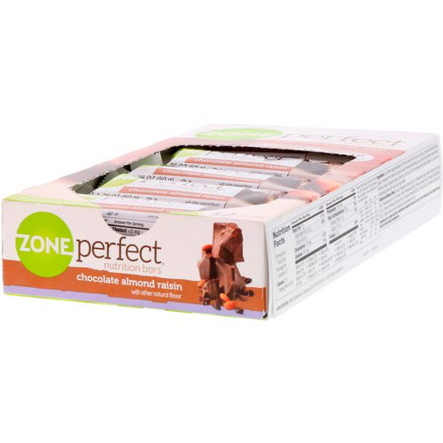 ZonePerfect, Nutrition Bars, Chocolate Almond Raisin, 12 Bars, 1.76 oz (50 g) Each Review