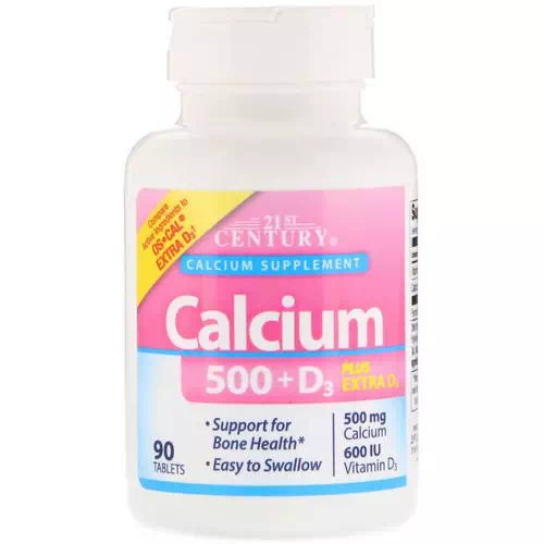 21st Century, Calcium 500 + D3 Plus Extra D3, 90 Tablets Review