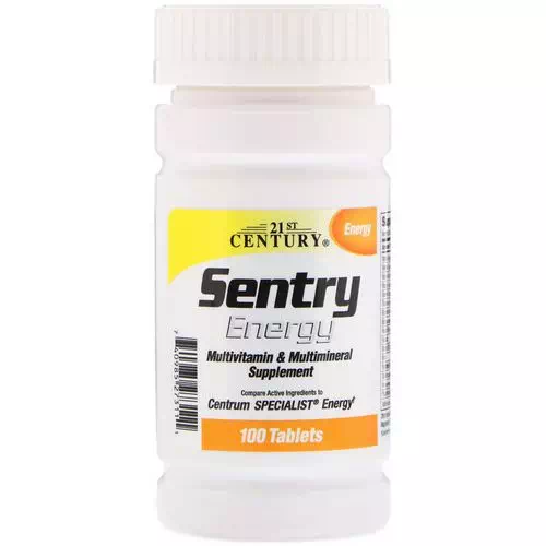 21st Century, Sentry Energy, Multivitamin/Multimineral Supplement, 100 Tablets Review