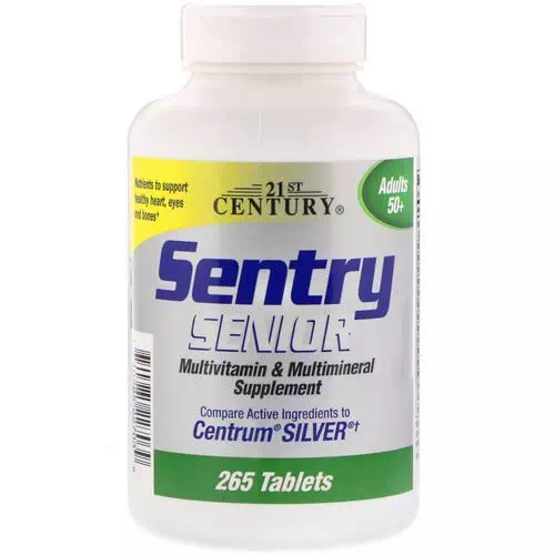 21st Century, Sentry Senior, Multivitamin & Multimineral Supplement, Adults 50+, 265 Tablets Review