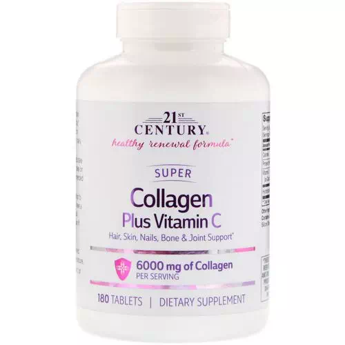 21st Century, Super Collagen Plus Vitamin C, 6000 mg, 180 Tablets Review