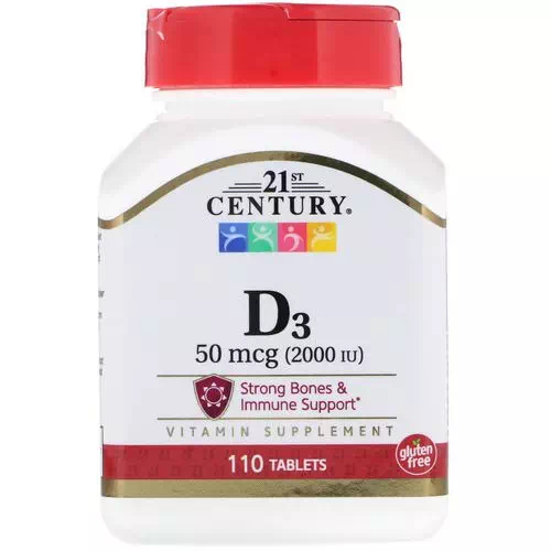 21st Century, Vitamin D3, 50 mcg (2000 IU), 110 Tablets Review