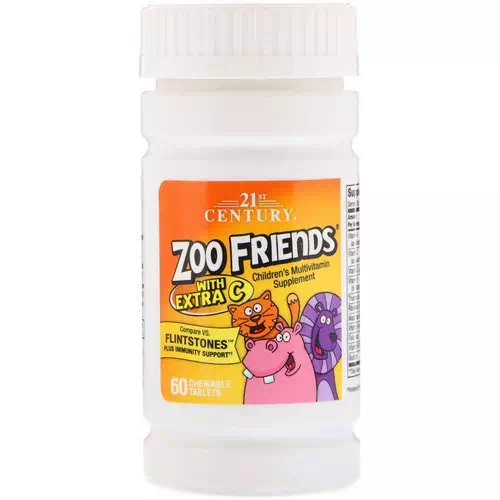 21st Century, Zoo Friends with Extra C, 60 Chewable Tablets Review