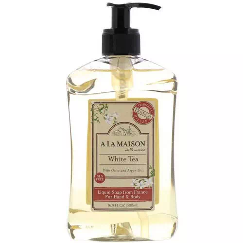 A La Maison de Provence, Hand & Body Liquid Soap, White Tea with Olive and Argan Oils, 16.9 fl oz (500 ml) Review