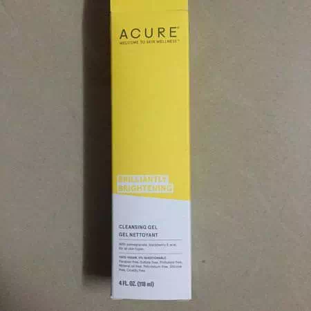 Acure, Brightening Cleansing Gel, 4 fl oz (118 ml) Review