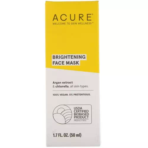 Acure, Brightening Face Mask, 1.7 fl oz (50 ml) Review