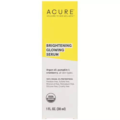 Acure, Brilliantly Brightening, Glowing Serum, 1 fl oz (30 ml) Review