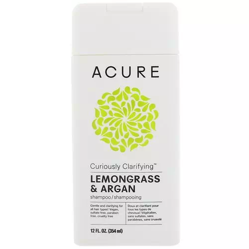 Acure, Curiously Clarifying Shampoo, Lemongrass & Argan, 12 fl oz (354 ml) Review