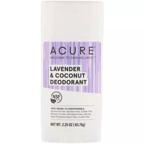 Acure, Deodorant, Lavender & Coconut, 2.25 oz (63.78 g) Review
