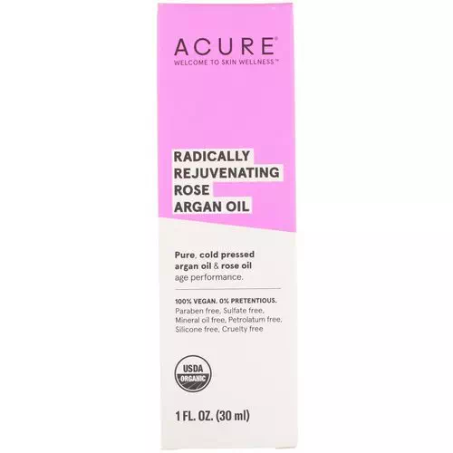 Acure, Radically Rejuvenating Rose Argan Oil, 1 fl oz (30 ml) Review