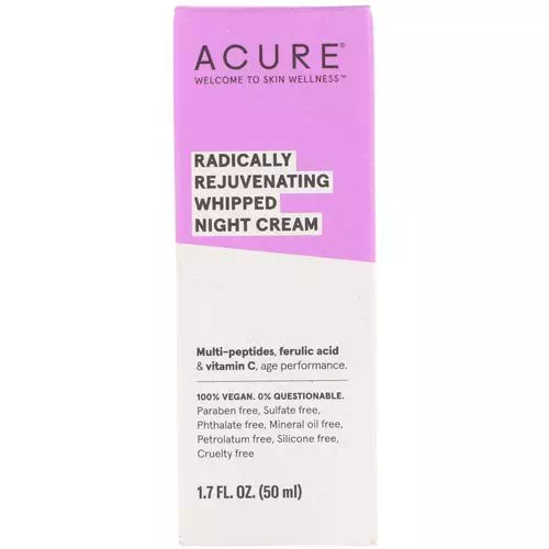 Acure, Radically Rejuvenating Whipped Night Cream, 1.7 fl oz (50 ml) Review
