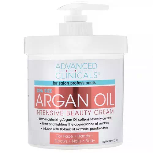 Advanced Clinicals, Argan Oil, Intensive Beauty Cream, 16 oz (454 g) Review