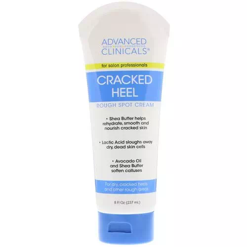 Advanced Clinicals, Cracked Heel, Rough Spot Cream, 8 fl oz (237 ml) Review