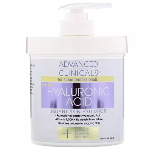 Advanced Clinicals, Hyaluronic Acid, Instant Skin Hydrator, 16 oz (454 g) Review