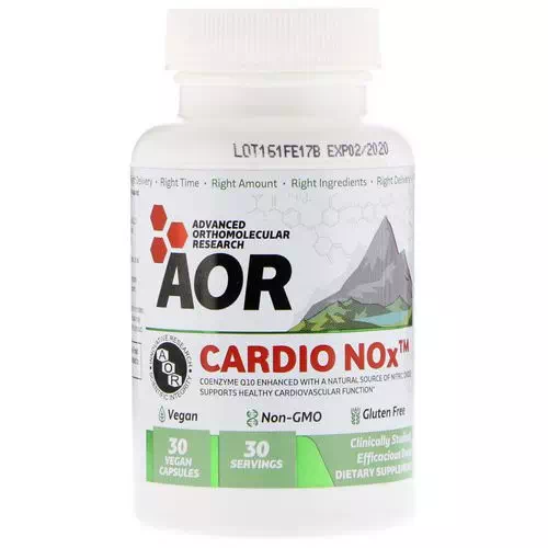Advanced Orthomolecular Research AOR, Cardio Nox, 30 Vegan Capsules Review