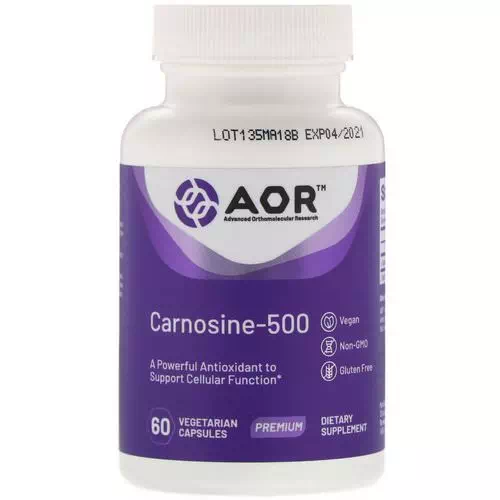 Advanced Orthomolecular Research AOR, Carnosine-500, 60 Vegetarian Capsules Review